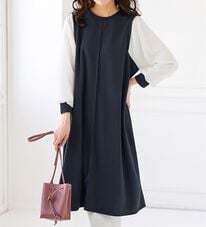 BELLUNA（ベルーナ）の「シアー袖デザインワンピース（その他ワンピース）」