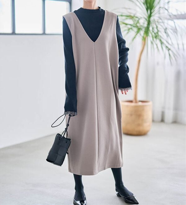 RANAN（ラナン）の「【選べる2丈】細見えが叶うジャンパースカート（ジャンパースカート）」｜詳細画像