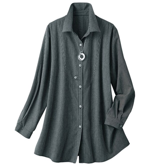 ルフラン（ルフラン）の「【２色組】ボタン使いのストライプブラウス（ブラウス）」｜詳細画像