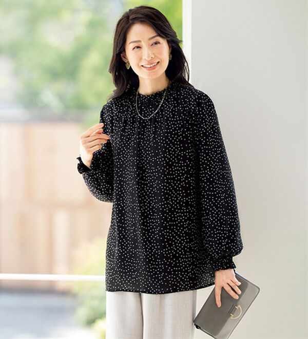 ルフラン（ルフラン）の「【３色組】裏地付　あったか美人ブラウス（ブラウス）」｜詳細画像