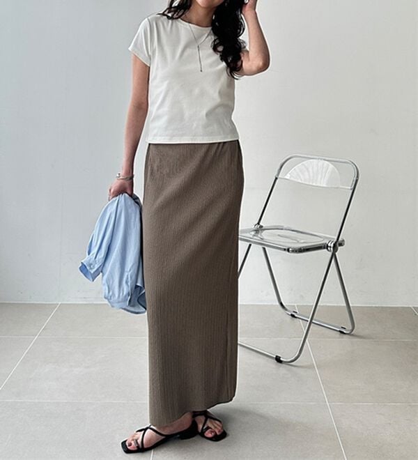 GeeRA（ジーラ）の「セルフカット美脚魅せタイトスカート（ロングスカート）」｜詳細画像