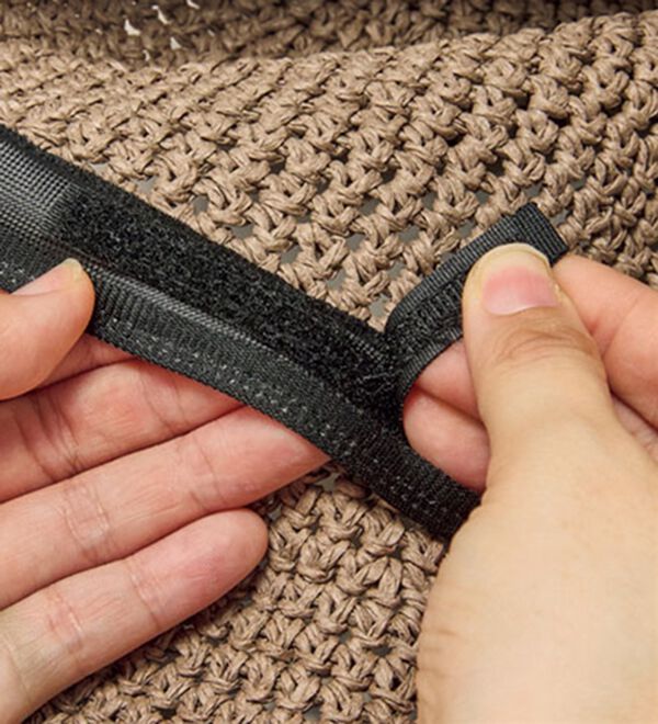 BELLUNA（ベルーナ）の「コサージュ付ペーパー手編みハット（帽子）」｜詳細画像