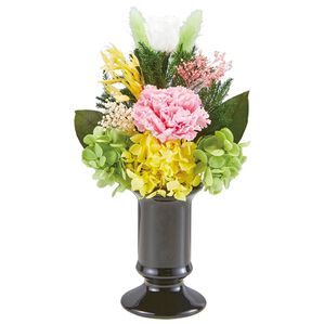 「小さめプリザーブド仏花（花器付）　こまち（仏壇・仏具）」｜ピンク系