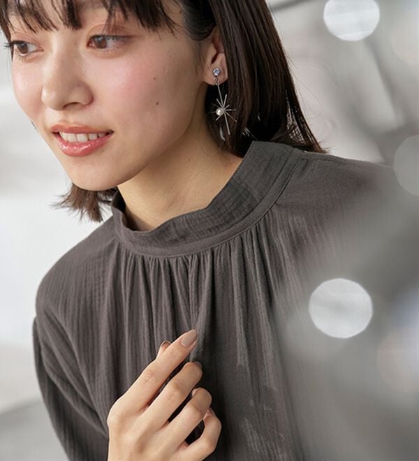 BELLUNA（ベルーナ）の「《ＨｕｇＲｅａｍコットン》ダブルガーゼゆったりワンピース（チュニックワンピース）」｜詳細画像