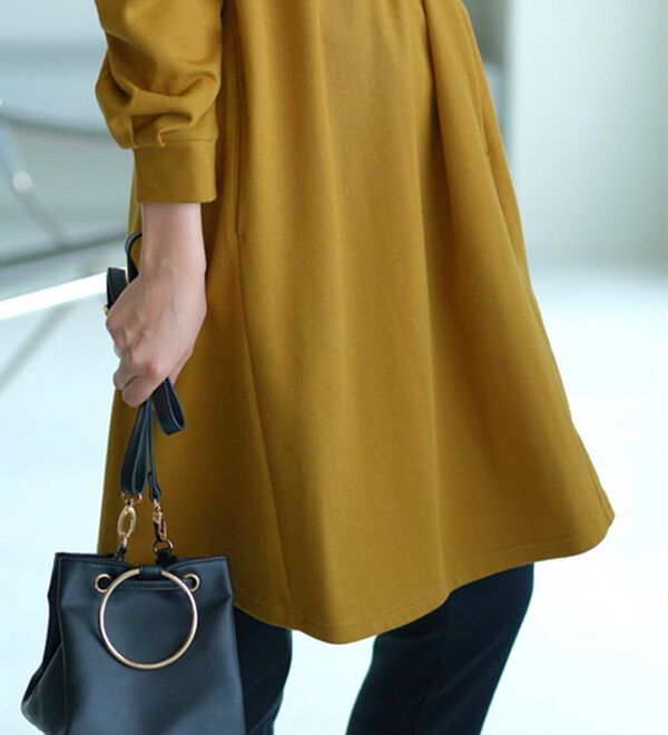 BELLUNA（ベルーナ）の「【吸湿発熱】ポンチ素材チュニックワンピース（チュニックワンピース）」｜詳細画像