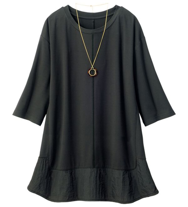 ルフラン（ルフラン）の「【３色組】さらりと着られる異素材切替プルオーバー（カットソー）」｜詳細画像