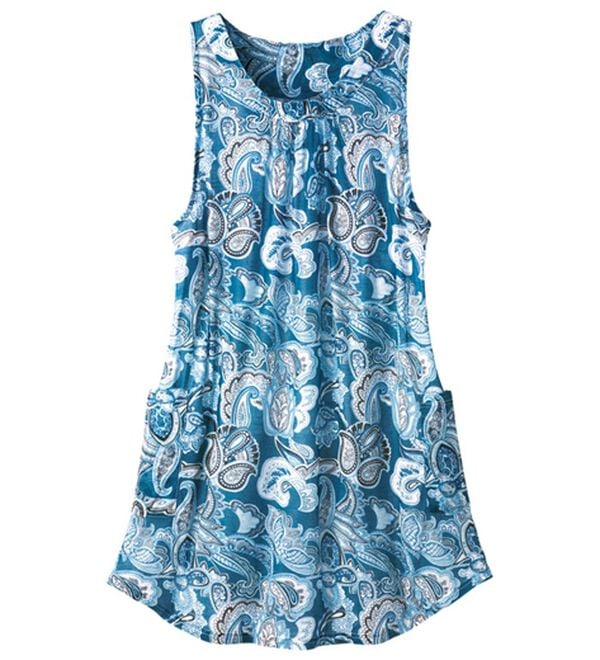 「上品ドレープチュニック（チュニック）」｜ペイズリー柄