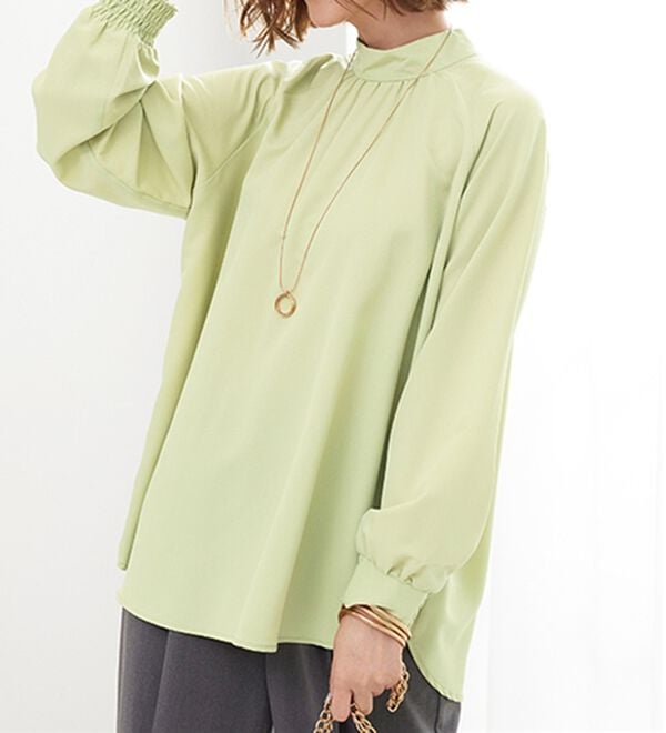 BELLUNA（ベルーナ）の「スタンド衿デザイン上品ブラウス（ブラウス）」｜詳細画像