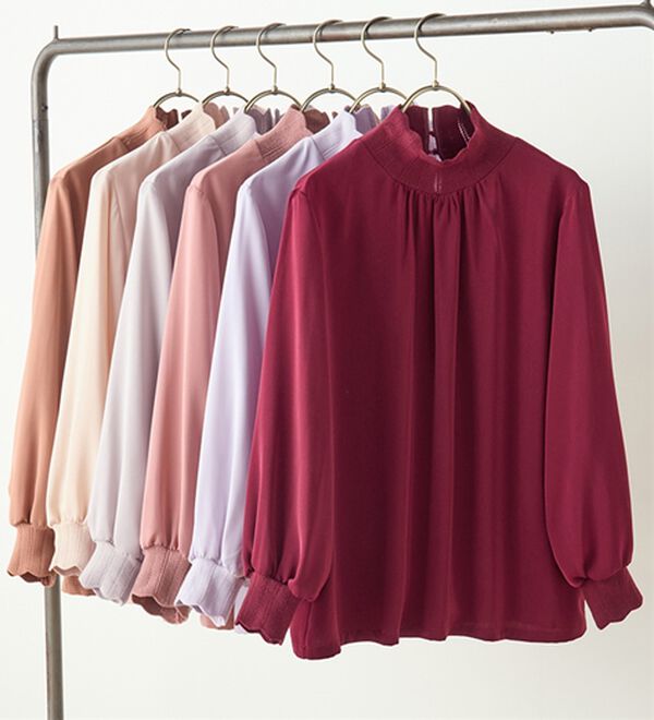 RANAN（ラナン）の「スカラップリブニット使いブラウス（ブラウス）」｜詳細画像