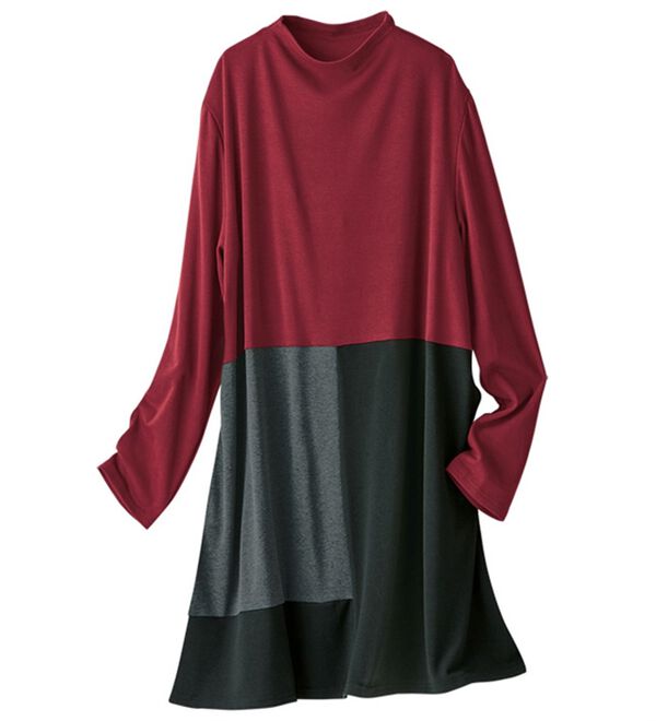 BELLUNA（ベルーナ）の「配色切替カットソーチュニック（チュニック）」｜詳細画像