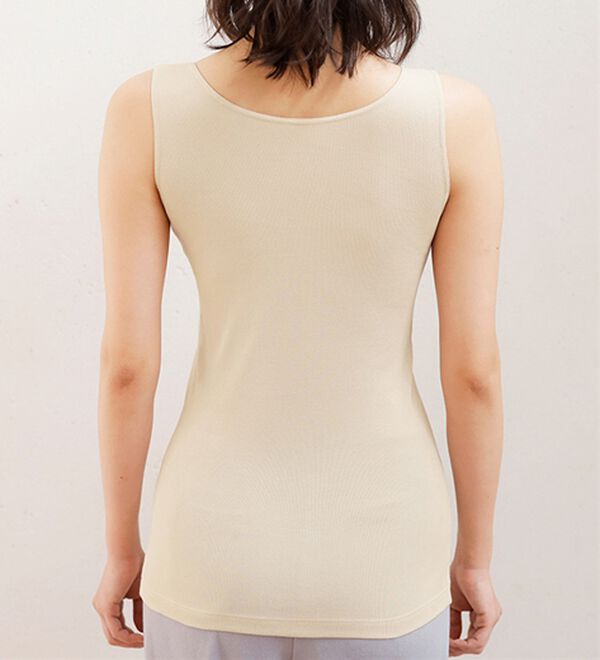 LAVIENNE（ラヴィエンヌ）の「＜さらりラボ＞サラッと涼しい綿混タンク（肌着・インナーウェア）」｜詳細画像