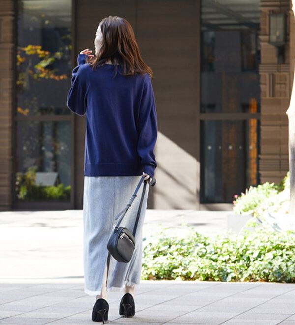 A HAPPY MARILYN（アハッピーマリリン）の「【Ｍ～６Ｌ】Ｒｉｎ 毛玉になりにくいＶネックニット（ニット・セーター）」｜詳細画像