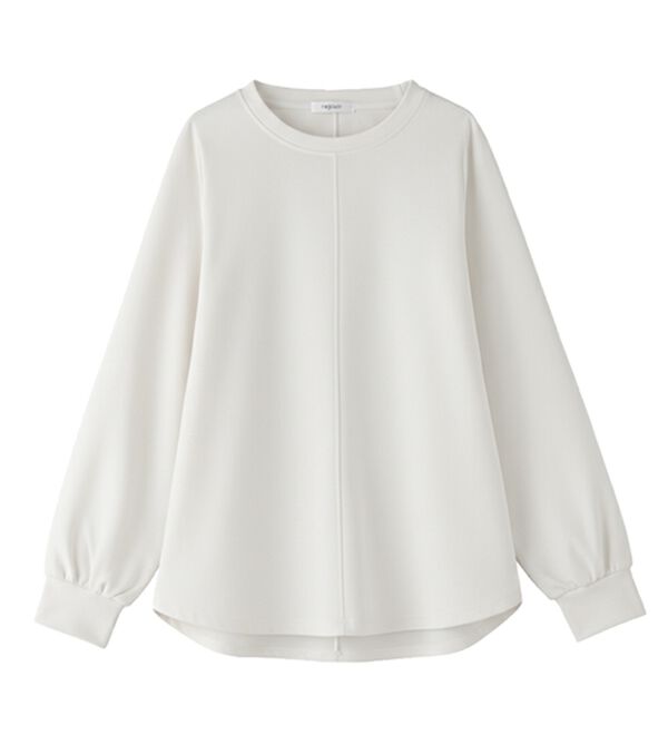 BELLUNA（ベルーナ）の「きれい見えジョーゼット素材Tブラウス（ブラウス）」｜オフ白