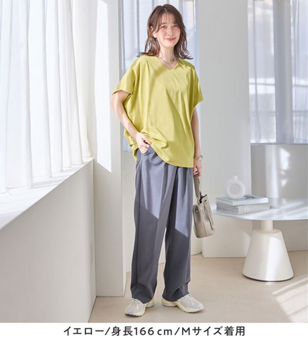 Viola e Viola（ヴィオラ エ ヴィオラ）の「ひんやり！美人シルエット叶えるドルマントップス（カットソー）」｜詳細画像