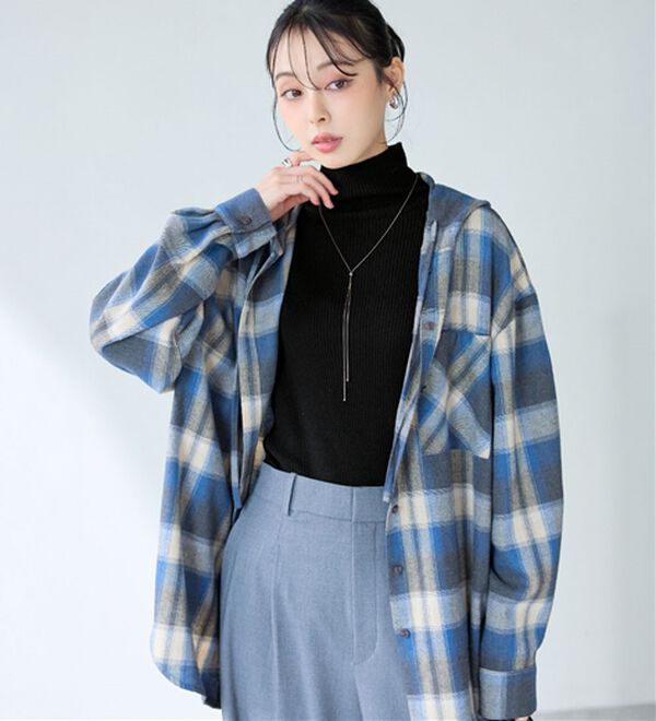 BELLUNA（ベルーナ）の「ハピネスコットン１００％&times;吸湿発熱リブタートルニット＜＆ｃｏｃｏｃｈｉ＞（ニット・セーター）」｜詳細画像