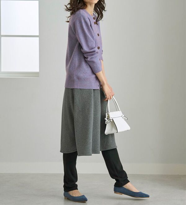 BELLUNA（ベルーナ）の「まるではく毛布！静電防止付レギンス付スカート（フルレングスパンツ）」｜詳細画像