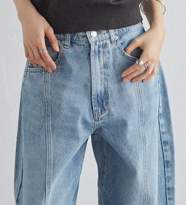 「フロントシームカーブデニム（フルレングスパンツ）」｜詳細画像