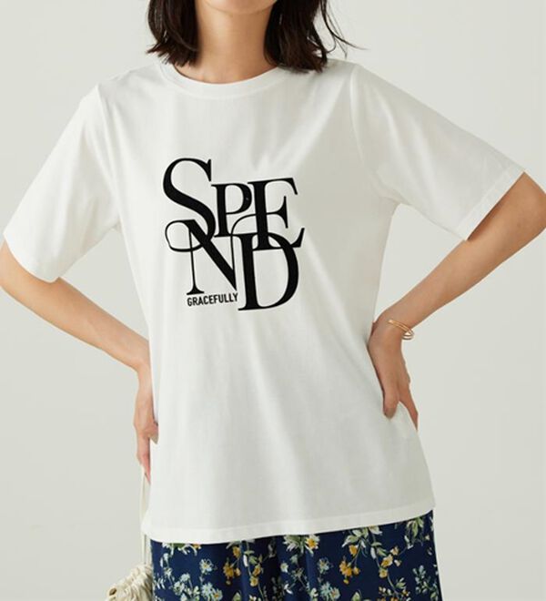 BELLUNA（ベルーナ）の「フロッキープリントロゴプルオーバー（カットソー）」｜詳細画像