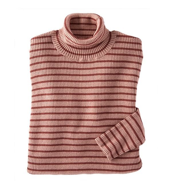 BELLUNA（ベルーナ）の「＜＆ｃｏｃｏｃｈｉ＞ハピネスコットン１００％×吸湿発熱リブタートルニット（ニット・セーター）」｜詳細画像