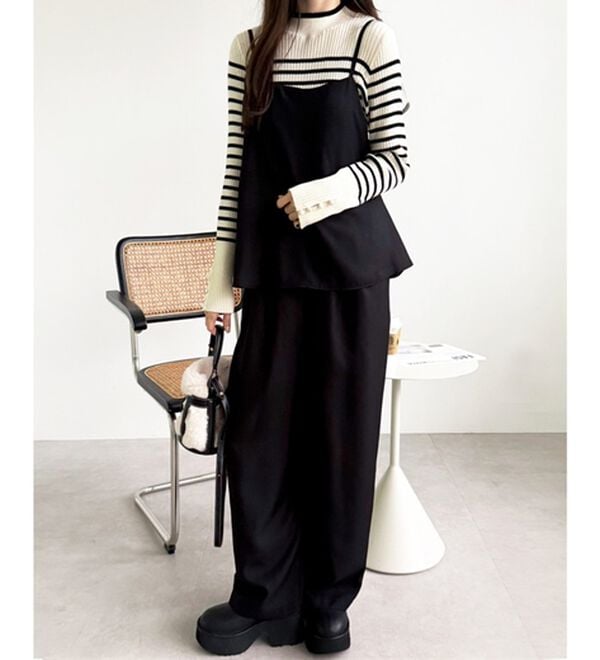 GeeRA（ジーラ）の「セットアップ風キャミソールサロペット（オールインワン）」｜詳細画像