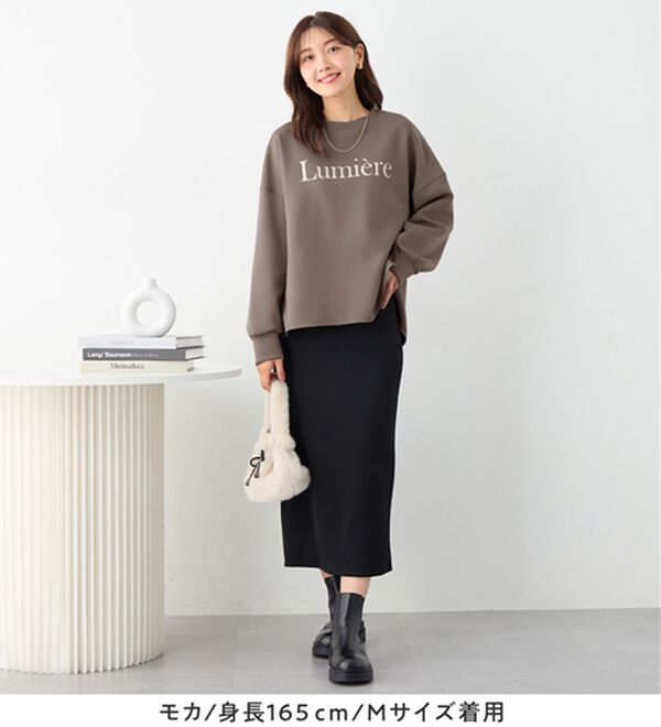 alotta（アロッタ）の「大人可愛いゆったりロゴスウェット（トレーナー・スウェット）」｜詳細画像