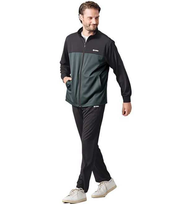 「【３着組】＜ケー・スイス＞配色ＵＶジャージ上下３着組（メンズゴルフウェア）」｜詳細画像