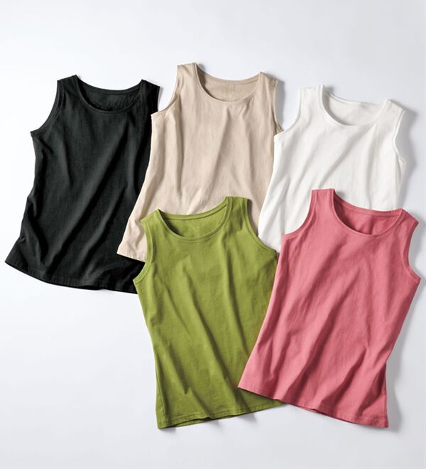 BELLUNA（ベルーナ）の「ヒンヤリ！綿１００％サマ見えタンクトップ（タンクトップ・キャミソール）」｜詳細画像