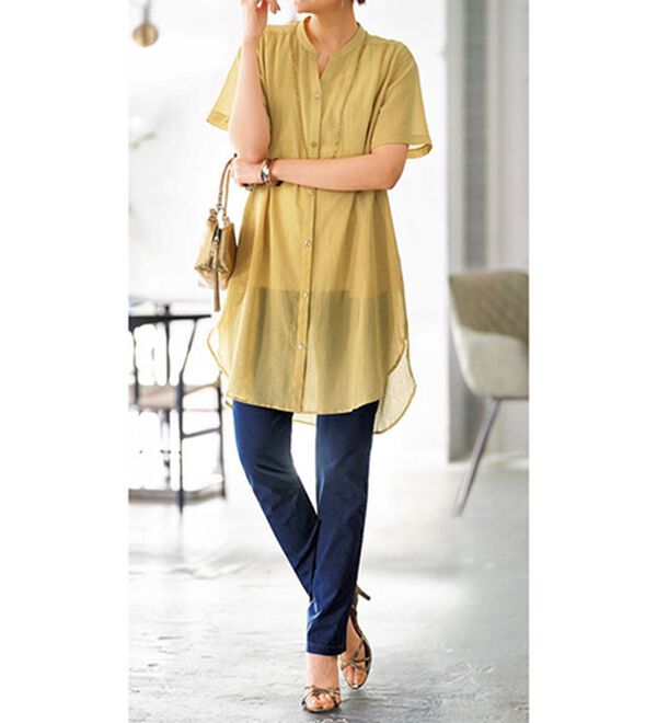 BELLUNA（ベルーナ）の「伸びる！ひんやりニットデニムパンツ（フルレングスパンツ）」｜詳細画像