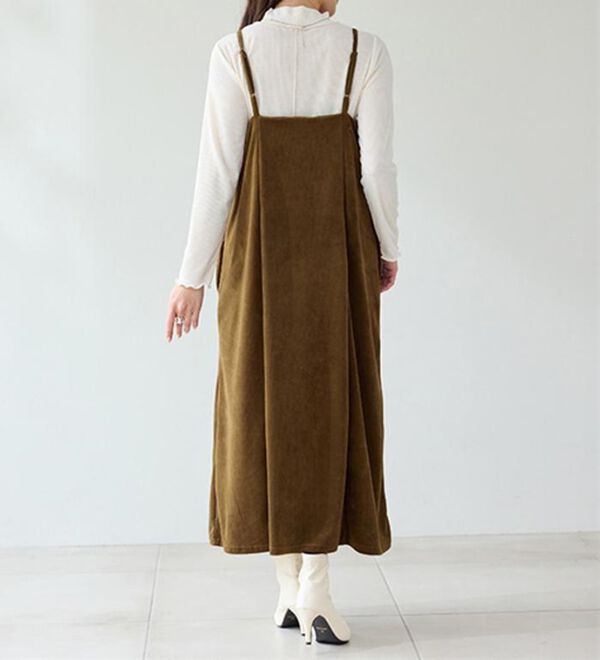 RANAN（ラナン）の「畦ニットカーデ&times;ベロアキャミワンピ（ロングワンピース）」｜詳細画像