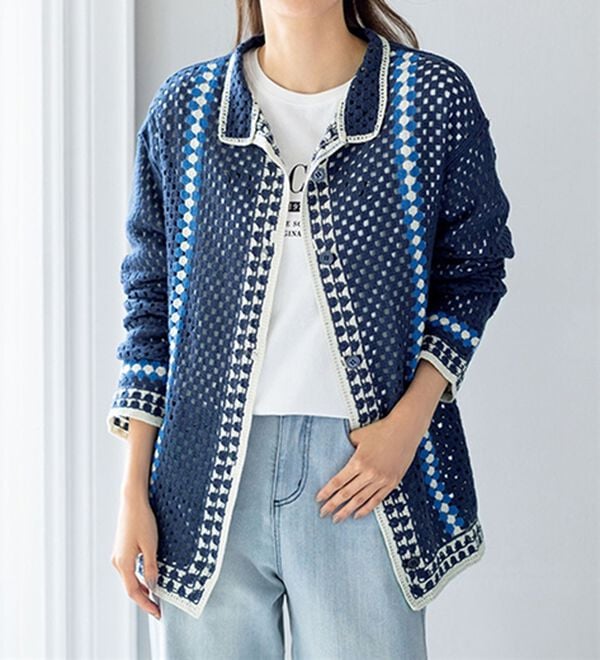 ルフラン（ルフラン）の「かぎ編み調ニットジャケット＜ミリート＞（その他ジャケット）」｜詳細画像