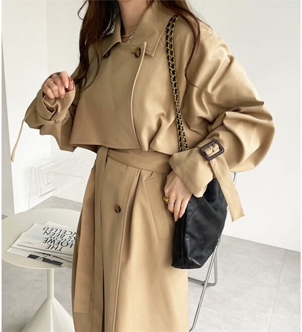 GeeRA（ジーラ）の「『ドラマ着用商品』上品オーバーサイズトレンチコート（ロングコート）」｜詳細画像