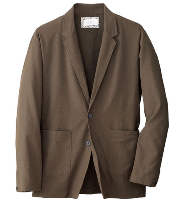 「【おじフェス着用】麻入りサラッとテーラードジャケット（メンズジャケット）」｜ブラウン