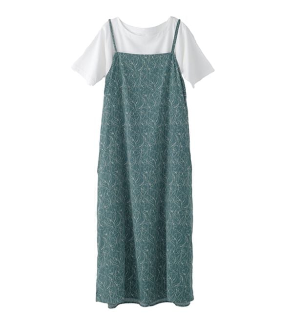 BELLUNA（ベルーナ）の「【2点セット】花柄プリントキャミワンピースアンサンブル（その他ワンピース）」｜詳細画像