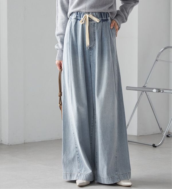 RANAN（ラナン）の「2タックワイドイージーデニムパンツ（フルレングスパンツ）」｜詳細画像