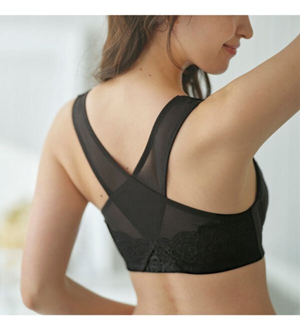 LAVIENNE（ラヴィエンヌ）の「スキッと美姿勢シリーズ　フロントホックブラ・ショーツ（別売）（ブラジャー）」｜詳細画像