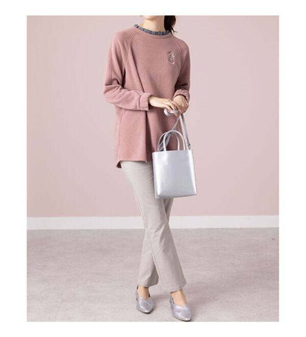 BELLUNA（ベルーナ）の「衿フリルデザイン裏起毛プルオーバー（カットソー）」｜詳細画像