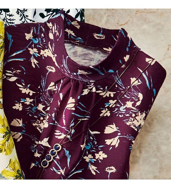 ルフラン（ルフラン）の「綿１００％スラブ素材プルオーバー（カットソー）」｜ボルドー系