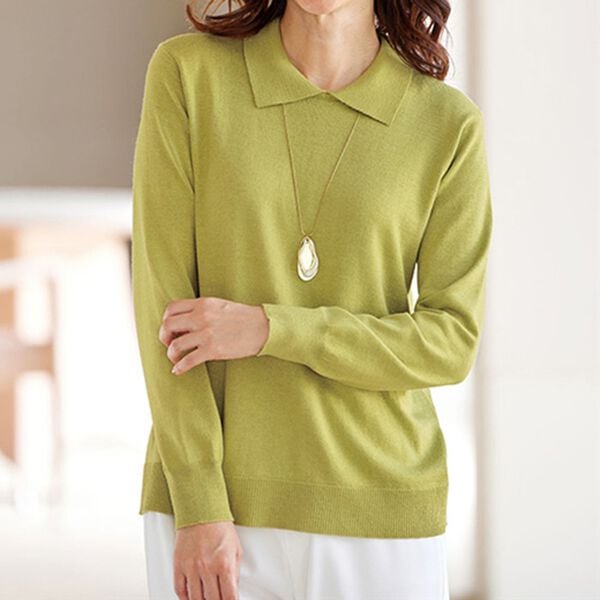 BELLUNA（ベルーナ）の「ウール入りデザインセーター（ニット・セーター）」｜詳細画像