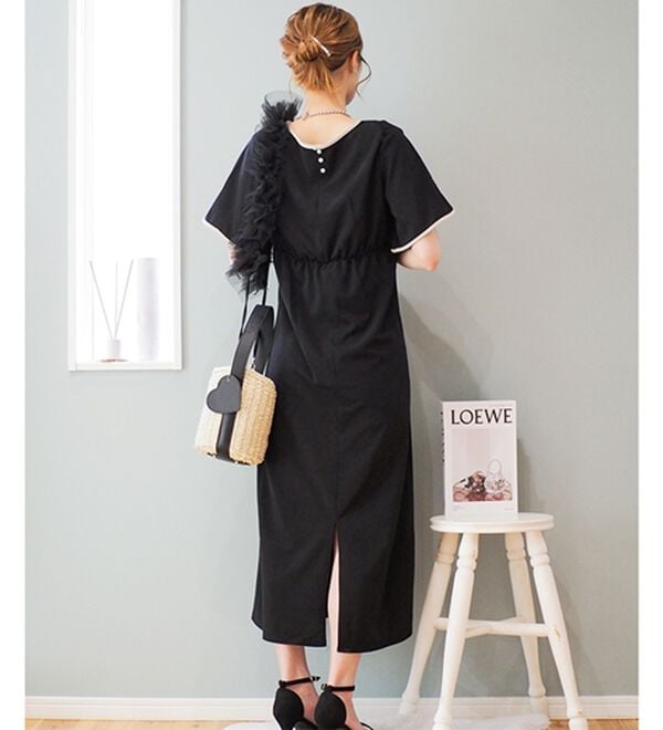 GeeRA（ジーラ）の「スリット入りフレアースリーブワンピース（その他ワンピース）」｜詳細画像