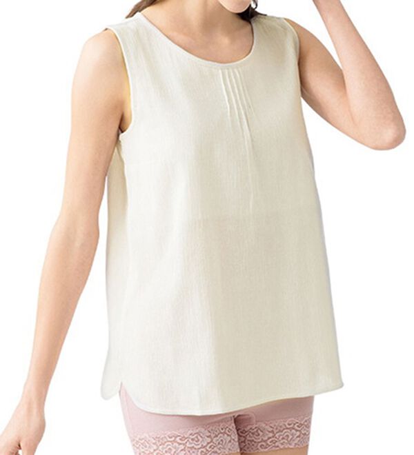 「【４色組】１枚で過ごせる綿１００％楊柳インナー（肌着・インナーウェア）」｜詳細画像