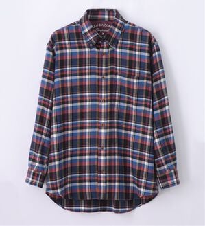 「＜バイロフト（Ｒ）＞カシミヤタッチネルシャツ（メンズシャツ）」｜ブルー系