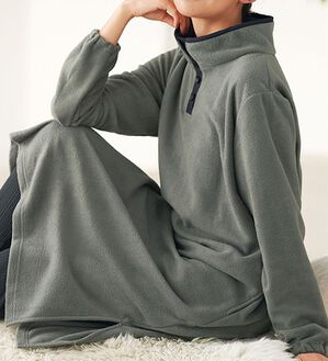 BELLUNA（ベルーナ）の「【レギンス付】すぐ快適！フリースワンピース（カットソーワンピース）」｜詳細画像