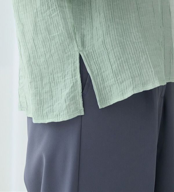 alotta（アロッタ）の「配色楊柳シアーブラウス（ブラウス）」｜詳細画像