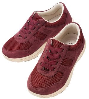 ルフラン（ルフラン）の「＜ラシーナコンフォート＞スッと履けるメッシュスニーカー（スニーカー）」｜バーガンディー