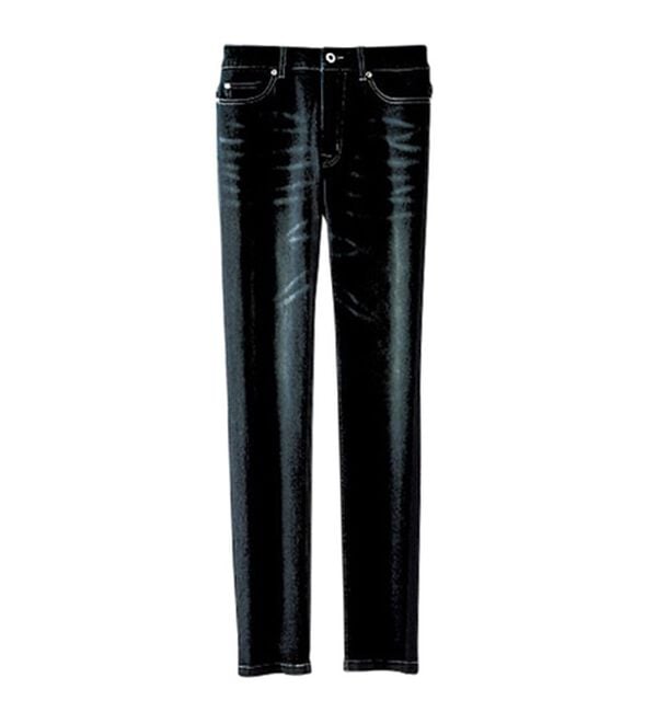 BELLUNA（ベルーナ）の「【暖かデニム】ふんわり裏起毛ストレッチスリムジーンズ（フルレングスパンツ）」｜詳細画像