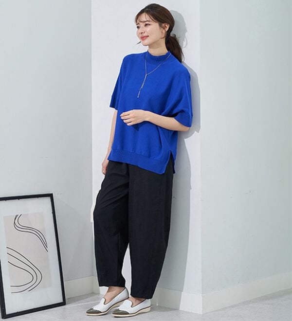 BELLUNA（ベルーナ）の「ガシガシ洗える！涼しげ夏用ドルマンニット（ニット・セーター）」｜詳細画像