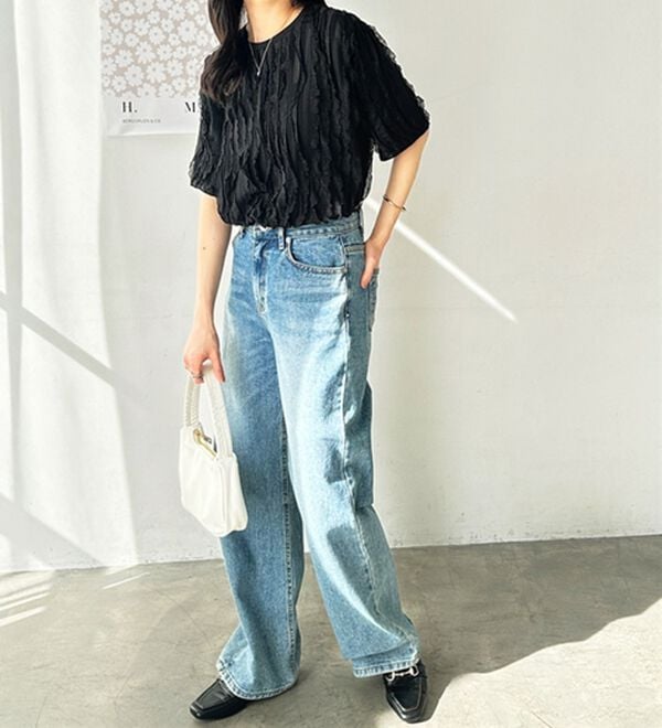 GeeRA（ジーラ）の「フリルカットソーＴシャツ（カットソー）」｜詳細画像