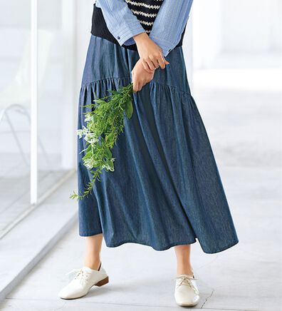 バーバリーロンドンデニムスカート