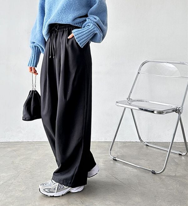 GeeRA（ジーラ）の「ウールライクダブルタックイージーパンツ（フルレングスパンツ）」｜詳細画像