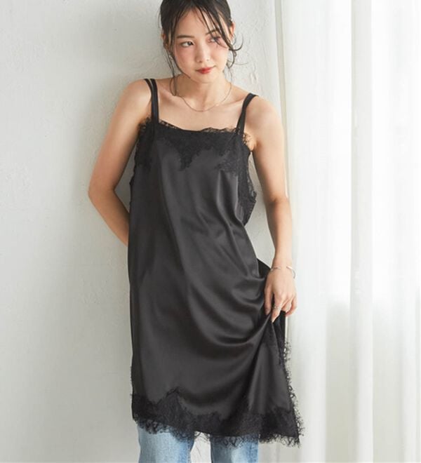 RANAN（ラナン）の「アシメレースサテンチュニック（チュニック）」｜詳細画像